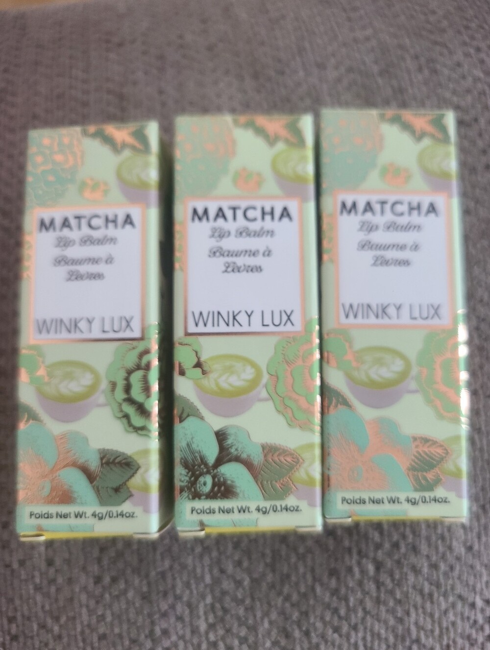 Winky Lux Matcha Lip Balms (Bundle of 3), NIB